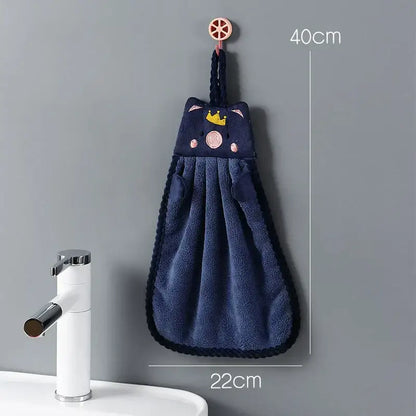 Cute cartoon animal hand towel set for kitchen and bathroom decor