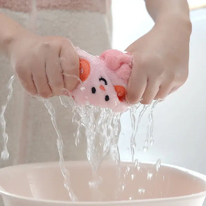 Cute cartoon animal hand towel set for kitchen and bathroom decor