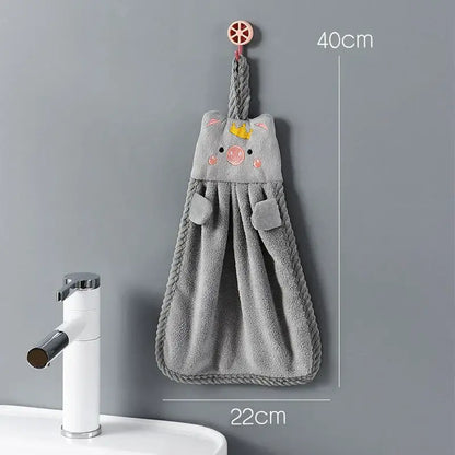 Cute cartoon animal hand towel set for kitchen and bathroom decor