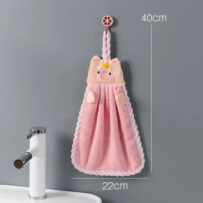 Cute cartoon animal hand towel set for kitchen and bathroom decor