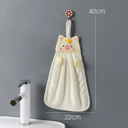 Cute cartoon animal hand towel set for kitchen and bathroom decor