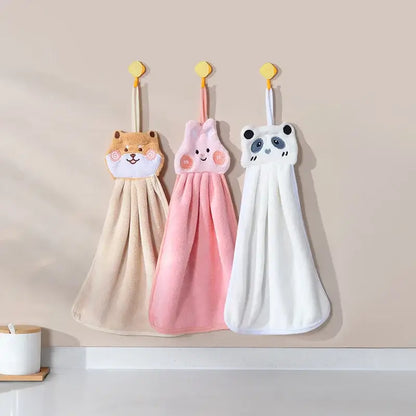 Cute cartoon animal hand towel set for kitchen and bathroom decor