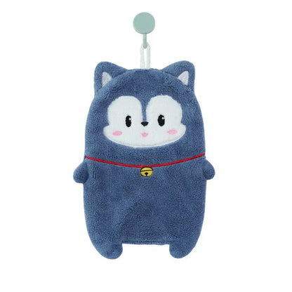 Cute cartoon animal hand towel thickened plush kitchen towel