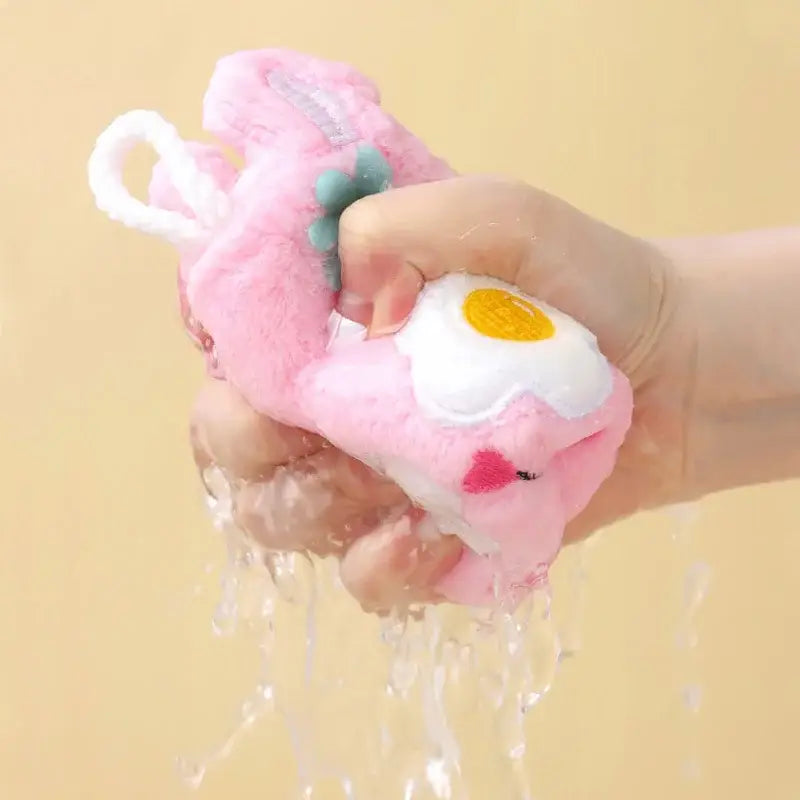 Cute cartoon animal hand towel thickened plush kitchen towel
