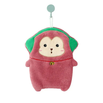 Cute cartoon animal hand towel thickened plush kitchen towel