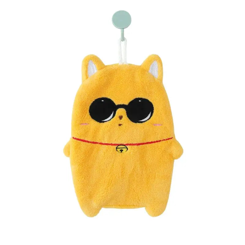 Cute cartoon animal hand towel thickened plush kitchen towel