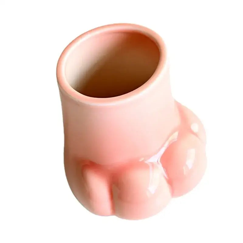 Cute cartoon cat paw ceramic vase set living room decor