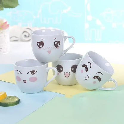 Cute cartoon coffee mug set with spoon – kitchen couple gift