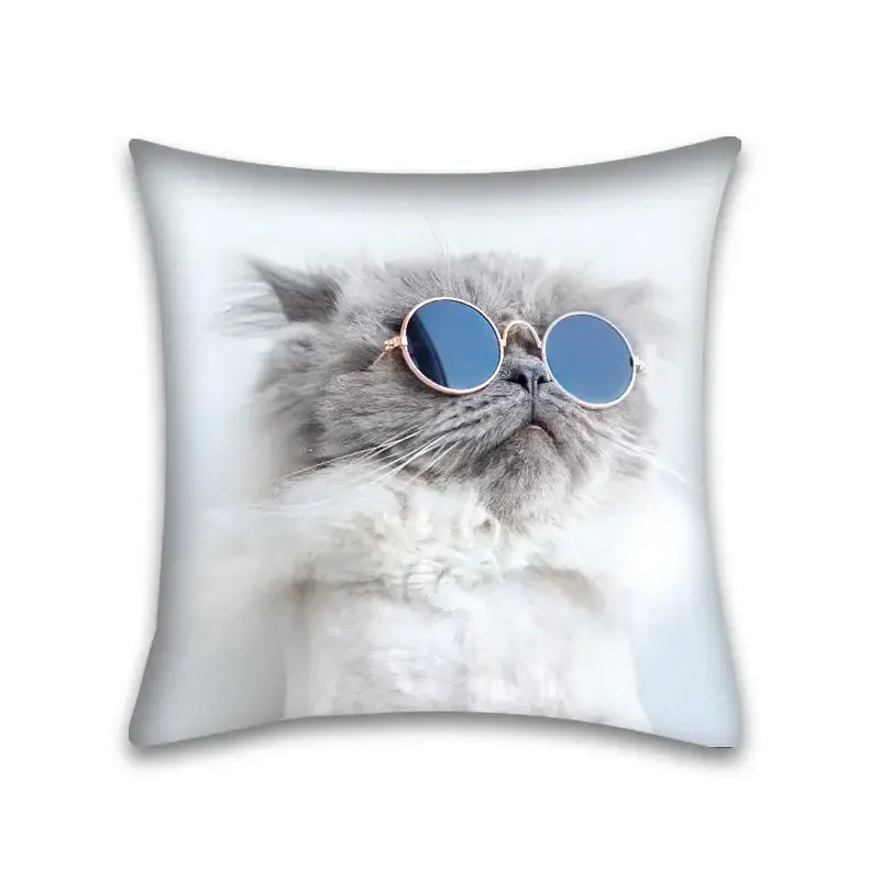 Cute cat anime pillow case – bedroom and living room square cushion
