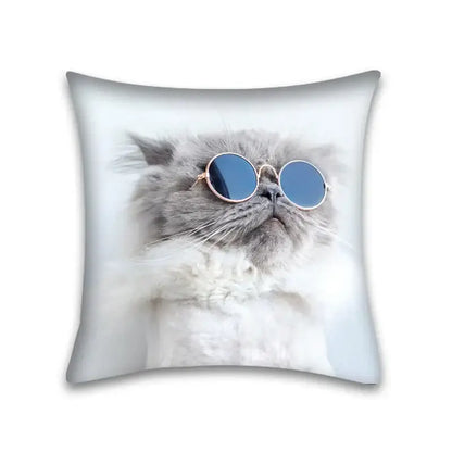 Cute cat anime pillow case – bedroom and living room square cushion