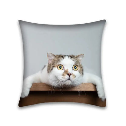 Cute cat anime pillow case – bedroom and living room square cushion