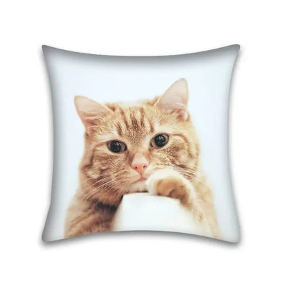 Cute cat anime pillow case – bedroom and living room square cushion