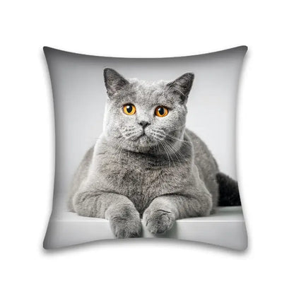 Cute cat anime pillow case – bedroom and living room square cushion