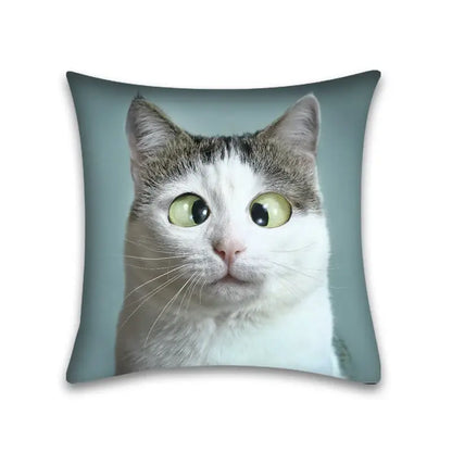 Cute cat anime pillow case – bedroom and living room square cushion