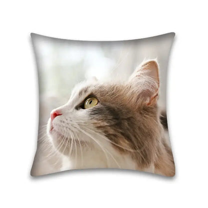 Cute cat anime pillow case – bedroom and living room square cushion