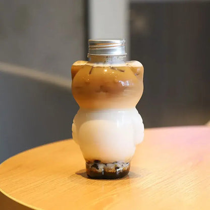 Cute cat beverage bottle for kitchen portable coffee and juice cup