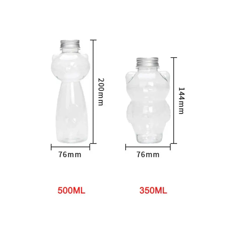 Cute cat beverage bottle for kitchen portable coffee and juice cup