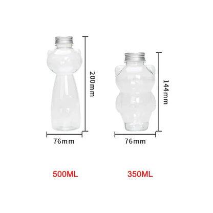Cute cat beverage bottle for kitchen portable coffee and juice cup