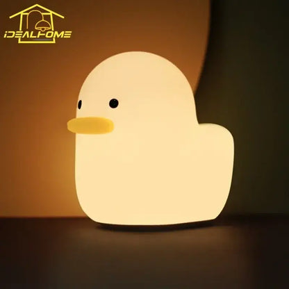 Cute dull duck night light yellow bedroom bedside lamp