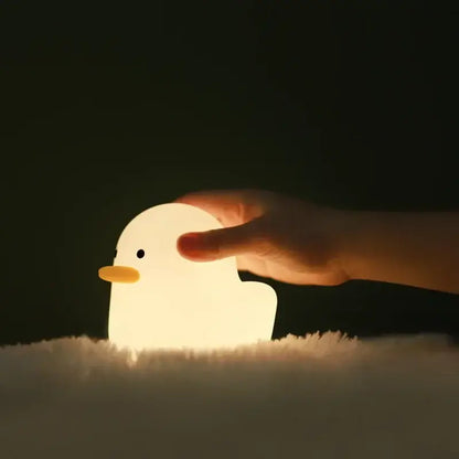 Cute dull duck night light yellow bedroom bedside lamp