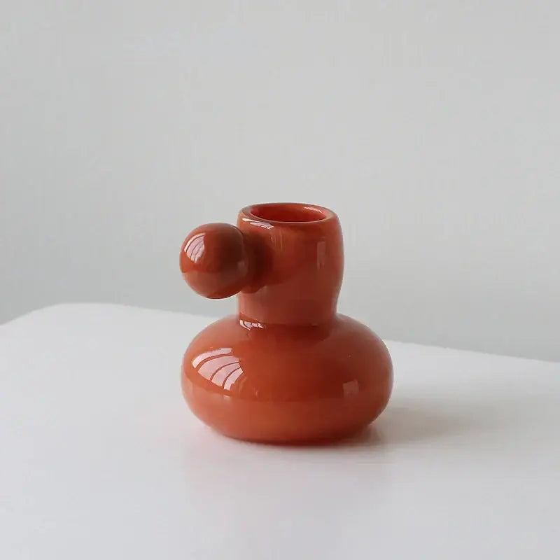Cute glass ball candle holder living room ceramic decor