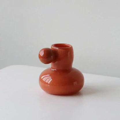 Cute glass ball candle holder living room ceramic decor