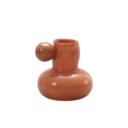 Cute glass ball candle holder living room ceramic decor