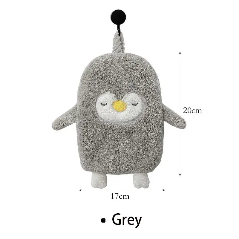 Cute goose microfiber hand towels white & gray bathroom decor
