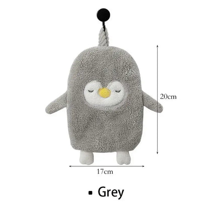 Cute goose microfiber hand towels white & gray bathroom decor