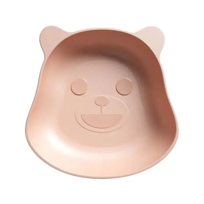 Cute green bear shape fruit plate set of 4 kitchen snack dish