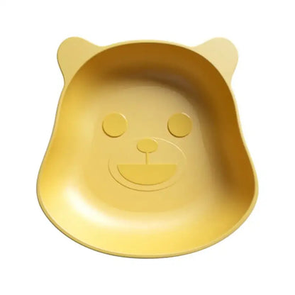 Cute green bear shape fruit plate set of 4 kitchen snack dish