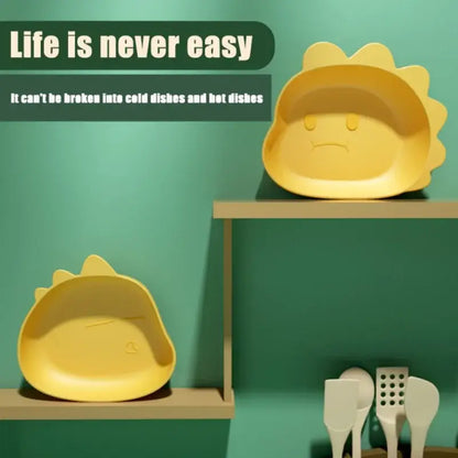 Cute green bear shape fruit plate set of 4 kitchen snack dish