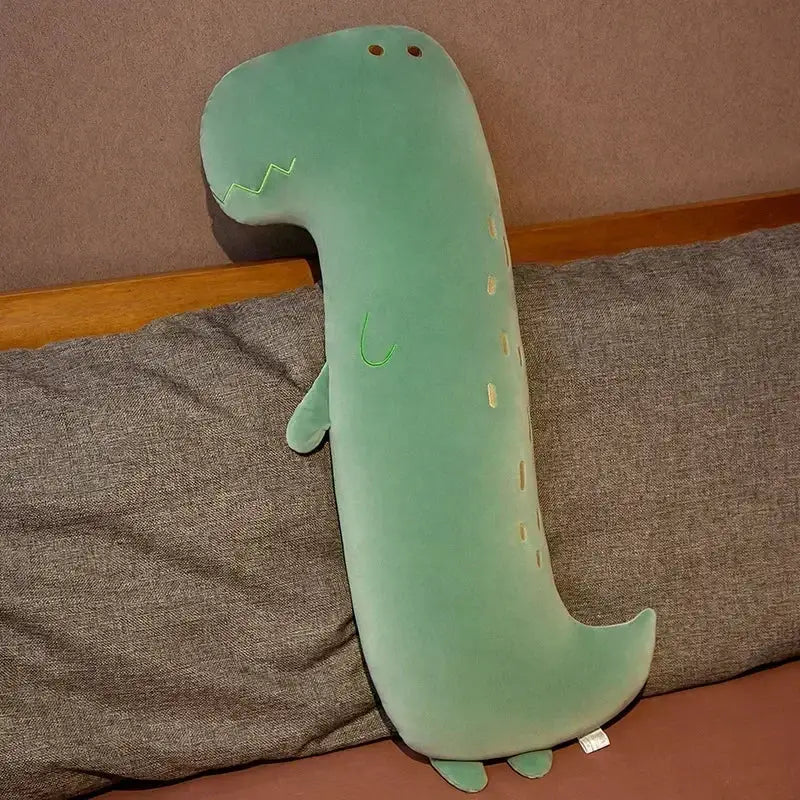 Cute green dinosaur animal sleep body pillow bedroom decor gift