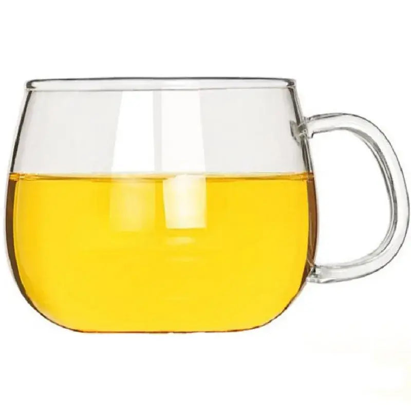 Cute letter glass mug kitchen printed fruit and flower drinkware