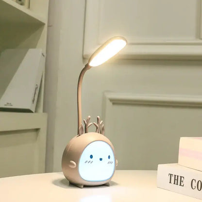 Cute pastel rabbit cartoon led desk lamp bedroom night light