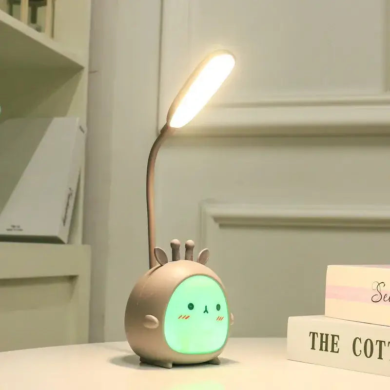 Cute pastel rabbit cartoon led desk lamp bedroom night light