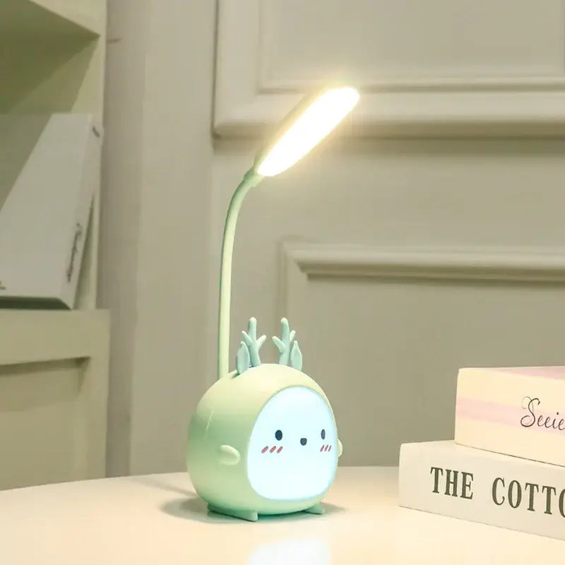 Cute pastel rabbit cartoon led desk lamp bedroom night light