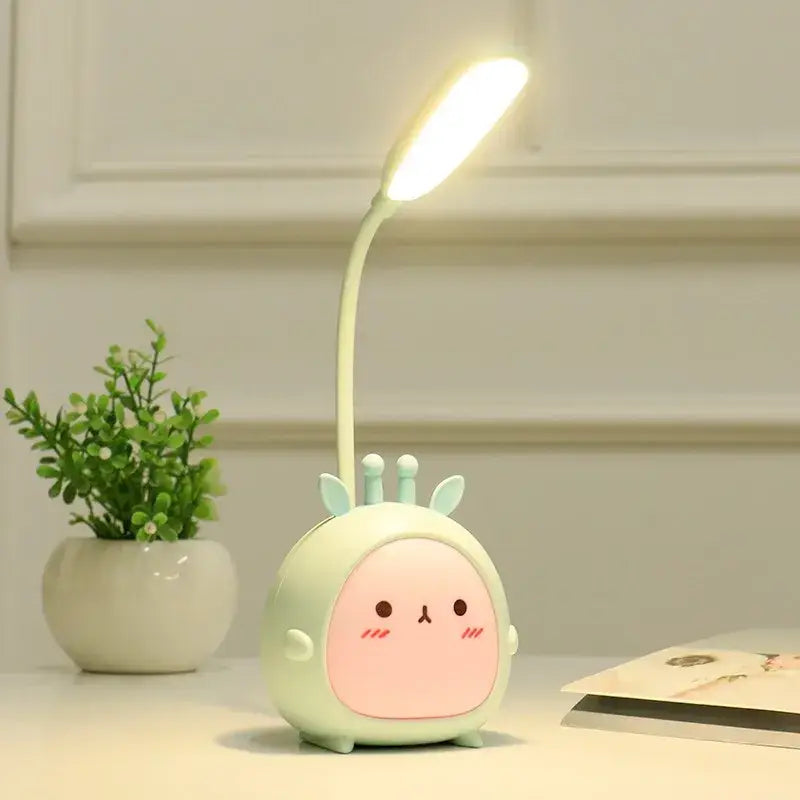 Cute pastel rabbit cartoon led desk lamp bedroom night light