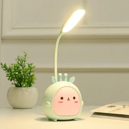 Cute pastel rabbit cartoon led desk lamp bedroom night light