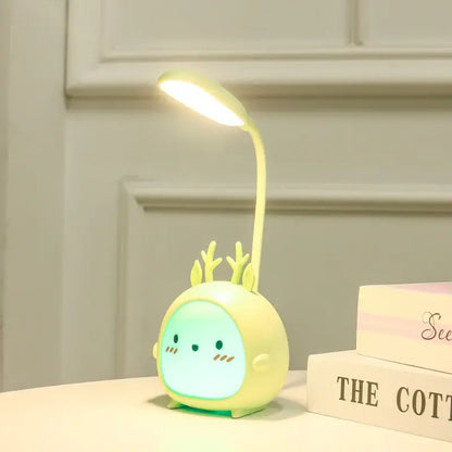 Cute pastel rabbit cartoon led desk lamp bedroom night light