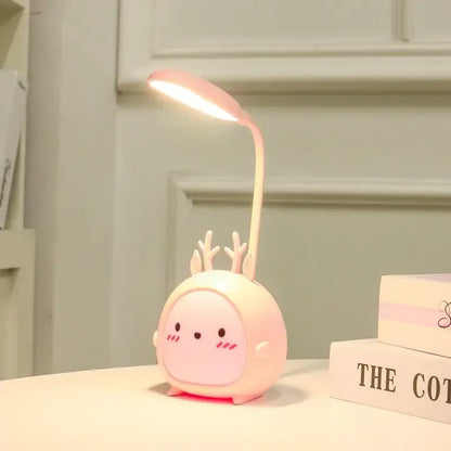 Cute pastel rabbit cartoon led desk lamp bedroom night light