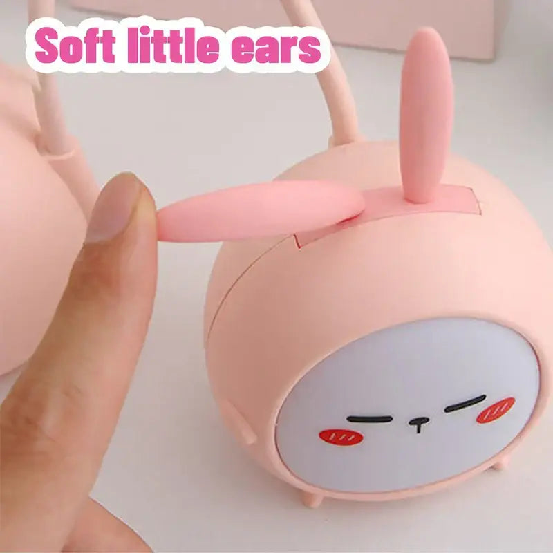 Cute pastel rabbit cartoon led desk lamp bedroom night light