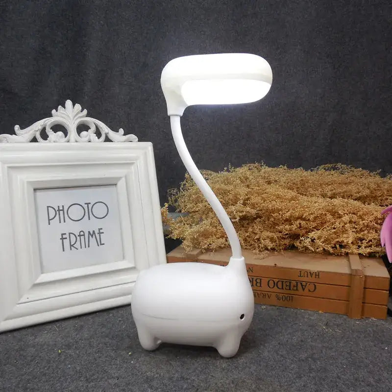 Cute pig elk night lamp pink white mint bedroom desk light