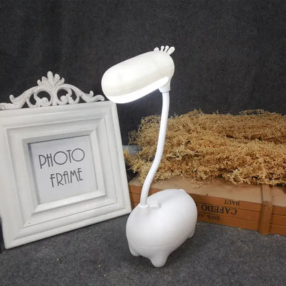 Cute pig elk night lamp pink white mint bedroom desk light