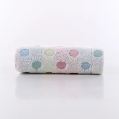 Cute pink & beige dot face towel set bathroom cotton linens