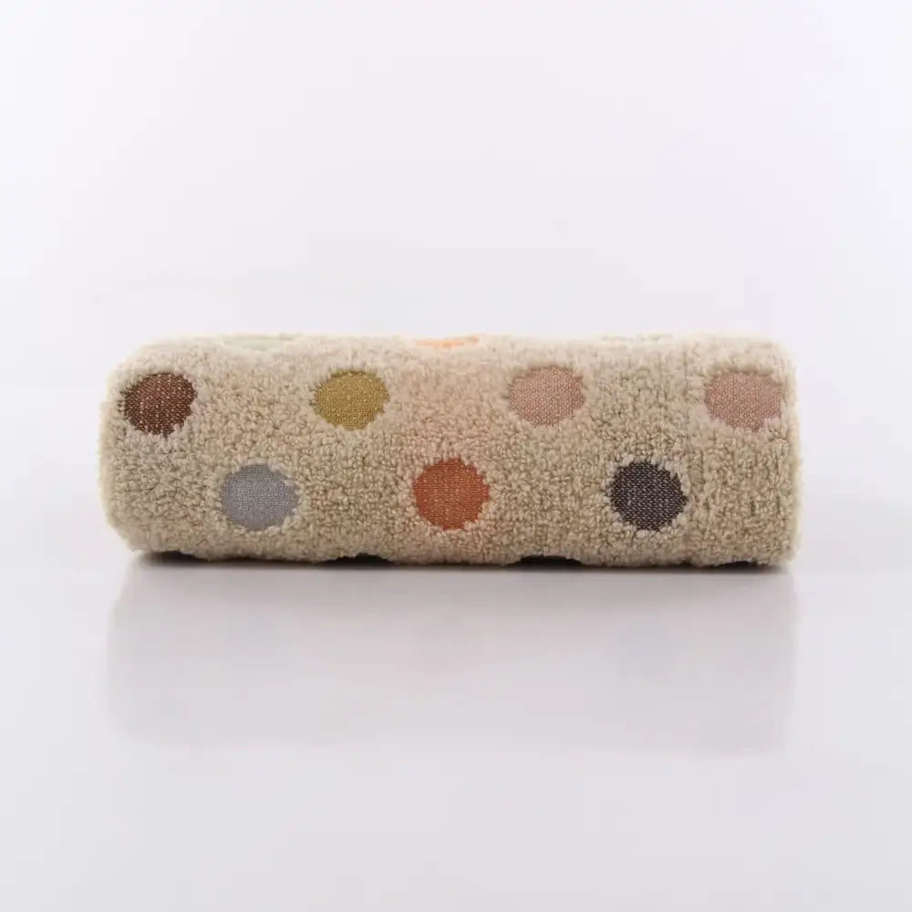 Cute pink & beige dot face towel set bathroom cotton linens