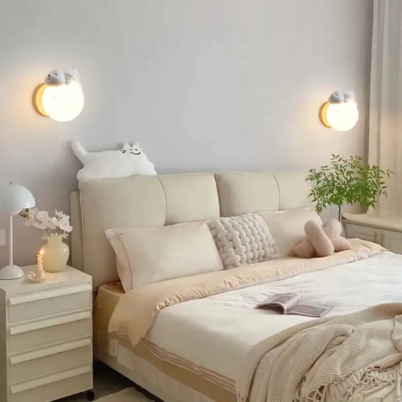 Cute polar bear cartoon animal wall light for bedroom lighting