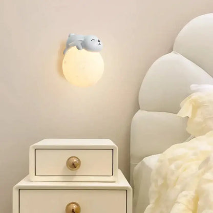 Cute polar bear cartoon animal wall light for bedroom lighting
