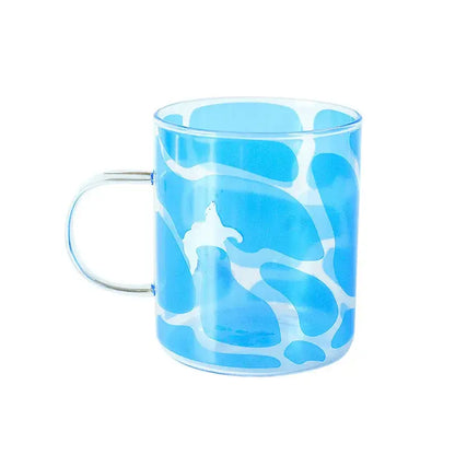 Cute polar bear glass coffee mug kitchen heat resistant tea cup