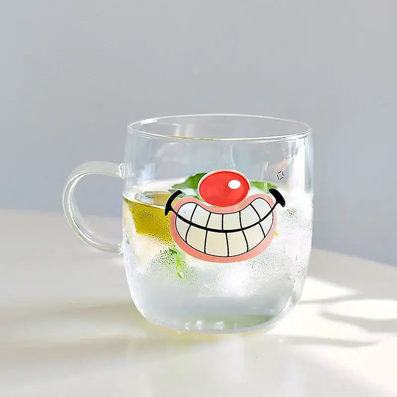 Cute polar bear glass coffee mug kitchen heat resistant tea cup